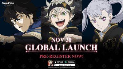Black Clover M: Rise of the Wizard King launches November 30 worldwide - gematsu.com - Britain - Japan - Launches