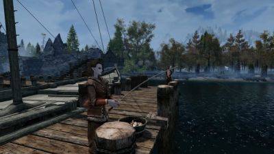Skyrim mod overhauls fishing, includes a third-person mode - destructoid.com