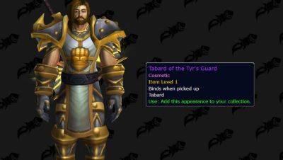 Tabard of the Tyr's Guard Quest Discovered on the PTR - wowhead.com