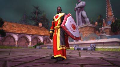 Scarlet Zealot's Trappings - Robe, Cloak, and Shield Models Coming to the Trading Post in December - wowhead.com