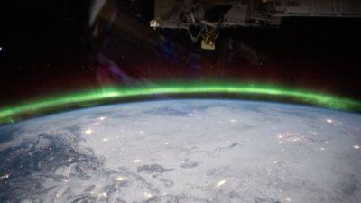 Amazing aurora after solar storm strike! Just check out this NASA image of Utah sky from ISS - tech.hindustantimes.com - Usa - state Utah - After
