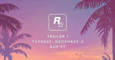 Rockstar reveal GTA 6 trailer release date and time in teaser image - rockpapershotgun.com - city Vice