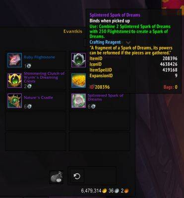 Splintered Spark of Dreams Now Available from Great Vault Pity Vendor - wowhead.com