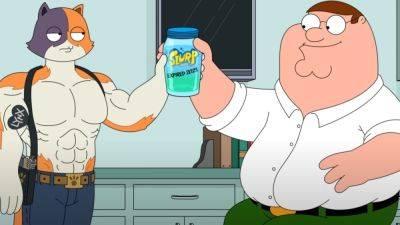 Peter Griffin drinks the expired Fortnite slurp juice in a lore explainer, in case you were worried about Family Guy's continuity for some reason - pcgamer.com