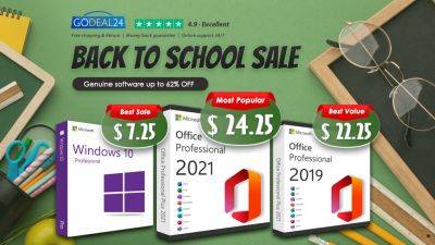 Godeal24 Back To School Sale: Lifetime Office 2021 For $24.25, Windows 10 For $7.25, Windows 11 For $9.98! - wccftech.com