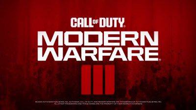 Call of Duty: Modern Warfare III announced - gematsu.com