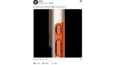 IPhone 15 Pro leaked! Image of action button revealed ahead of Apple 2023 event - tech.hindustantimes.com - Usa - India - state California