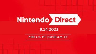 Next Nintendo Direct presentation arrives tomorrow, September 14 - destructoid.com - city Tokyo
