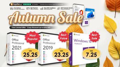 Now Up To 90% Off! Lifetime Microsoft Office 2021 For $25.25! Windows OS For $7.25 At Keysfan Autumn Sale! - wccftech.com