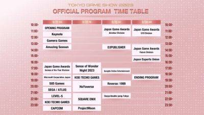 TGS 2023 official live stream program schedule announced - gematsu.com - Japan - city Tokyo