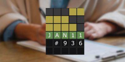 Today's Wordle Answer & Hints For January 11, 2024 (Puzzle #936) - screenrant.com