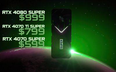 NVIDIA GeForce RTX 40 SUPER GPU Prices Allegedly Leak Out: 4080 SUPER $999, 4070 Ti SUPER $799, 4070 SUPER $599 - wccftech.com - Usa