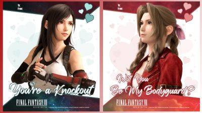 Square Enix shares some Final Fantasy 7 Valentine’s cards ahead of Rebirth - destructoid.com