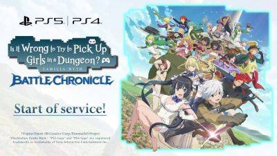 Is It Wrong to Try to Pick Up Girls in a Dungeon? Familia Myth Battle Chronicle for PS5, PS4 now available - gematsu.com - Britain - Japan