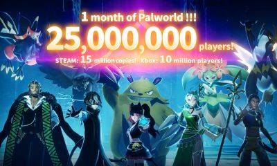 Palworld Early Access tops 15 million sales on Steam, 10 million players on Xbox - gematsu.com