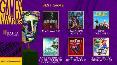 Baldur's Gate 3, Marvel's Spider-Man 2 Lead the Way at the BAFTAs | Push Square - pushsquare.com - city London - county Hall