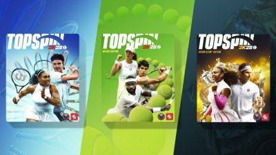 TopSpin 2K25 launches April 26 for PS5, Xbox Series, PS4, Xbox One, and PC - gematsu.com