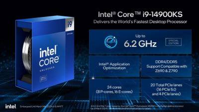 Intel Launches Core i9-14900KS: The World’s Fastest Desktop CPU, 6.2 GHz at $699, New APO Games Unveiled - wccftech.com - Usa