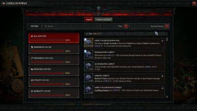 Diablo 4 Season 4 Codex of Power Changes - Upgrade Aspects Permanently - wowhead.com - Diablo
