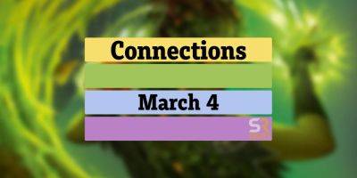 Today's Connections Answers & Hints For March 4, 2024 (Puzzle #266) - screenrant.com