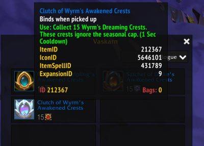 Do Not Downgrade Crests at the Crest NPC - Giving Unusable Crests - wowhead.com