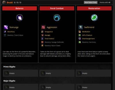 Cataclysm Classic Talent Calculator Updated - New Glyphs, Updated Trees - wowhead.com